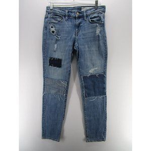 Treasure & Bond Jeans 26 Boyfriend Fit Grunge Mid Rise Preppy Patches
